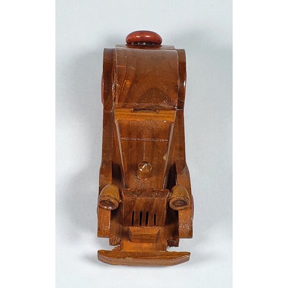 Vintage Massimo Dulli Wooden Car Automobile Hand Carved 5 inches Collectible - Picture 4 of 6